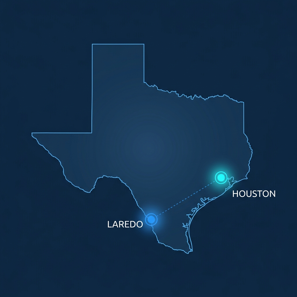 Blue Mango Water service areas — Laredo and Houston, Texas